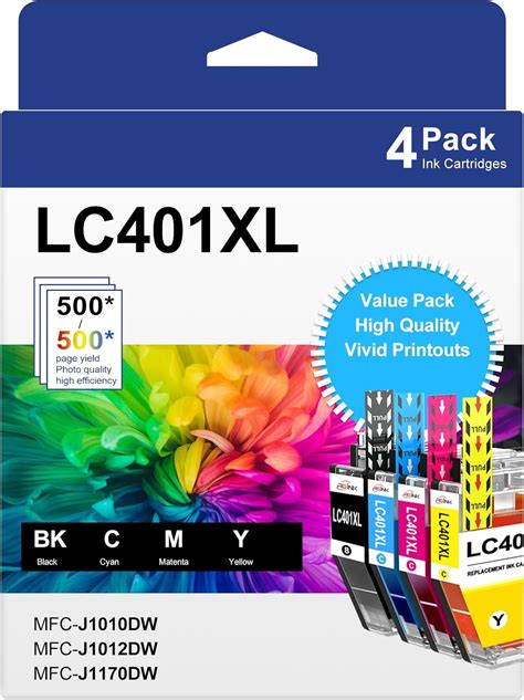 ink cartridges amazon|Amazon.com: LC401XL Ink Cartridges Compatible for Brother .